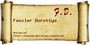 Feszler Dorottya névjegykártya